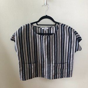 Madewell Striped Cropped Top Size XXS